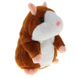 Max 18cm Electric Plush Talking Hamster Kids Interactive Toy Gift  Brown