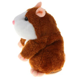 Max 18cm Electric Plush Talking Hamster Kids Interactive Toy Gift  Brown