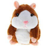 Max 18cm Electric Plush Talking Hamster Kids Interactive Toy Gift  Brown