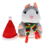 Max 18cm Electric Plush Talking Hamster Kids Interactive Toy Gift  Gray 3