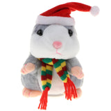 Max 18cm Electric Plush Talking Hamster Kids Interactive Toy Gift  Gray 3