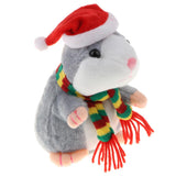 Max 18cm Electric Plush Talking Hamster Kids Interactive Toy Gift  Gray 3