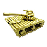 Maxbell Creative Gold Shell Casing Army Tank Model - Decorative Artillery Artwork Metal Craft Model - Home Decorations Gift #B