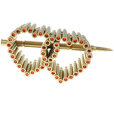 Max Shells Casings Shaped Metal Art Craft Double Heart Arrow Model Home Decor