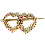 Max Shells Casings Shaped Metal Art Craft Double Heart Arrow Model Home Decor
