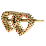 Max Shells Casings Shaped Metal Art Craft Double Heart Arrow Model Home Decor