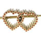 Max Shells Casings Shaped Metal Art Craft Double Heart Arrow Model Home Decor