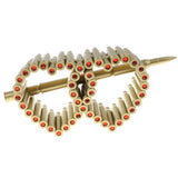 Max Shells Casings Shaped Metal Art Craft Double Heart Arrow Model Home Decor