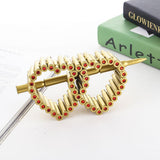 Max Shells Casings Shaped Metal Art Craft Double Heart Arrow Model Home Decor