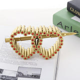 Max Shells Casings Shaped Metal Art Craft Double Heart Arrow Model Home Decor