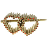 Max Shells Casings Shaped Metal Art Craft Double Heart Arrow Model Home Decor