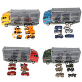 Maxbell 7pcs Container Alloy Car Set Kids Toy Car Christmas Gift Fire Truck