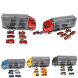 Maxbell 7pcs Container Alloy Car Set Kids Toy Car Christmas Gift Fire Truck