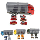 Maxbell 7pcs Container Alloy Car Set Kids Toy Car Christmas Gift Fire Truck