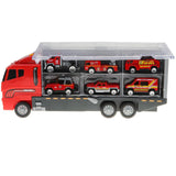 Maxbell 7pcs Container Alloy Car Set Kids Toy Car Christmas Gift Fire Truck
