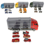 Maxbell 7pcs Container Alloy Car Set Kids Toy Car Christmas Gift Fire Truck