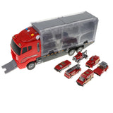 Maxbell 7pcs Container Alloy Car Set Kids Toy Car Christmas Gift Fire Truck