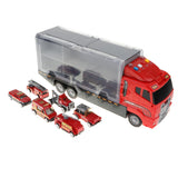 Maxbell 7pcs Container Alloy Car Set Kids Toy Car Christmas Gift Fire Truck
