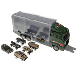 Maxbell 7pcs Container Alloy Car Set Kids Toy Car Christmas Gift Military Vehicle