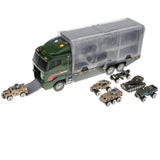 Maxbell 7pcs Container Alloy Car Set Kids Toy Car Christmas Gift Military Vehicle