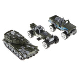 Maxbell 7pcs Container Alloy Car Set Kids Toy Car Christmas Gift Military Vehicle