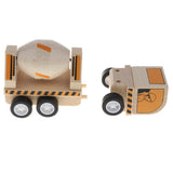 Maxbell Simulation Wooden Assembly Engineering Car Vehicle Kids Toy Mixing Vehicle