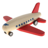 Maxbell Mini Wooden Pull Back Airplane  Friction Powered Toy for Kids Gift Red Wing