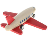 Maxbell Mini Wooden Pull Back Airplane  Friction Powered Toy for Kids Gift Red Wing