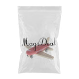 Maxbell Mini Wooden Pull Back Airplane  Friction Powered Toy for Kids Gift Red