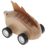 Maxbell Wooden Animal Pull Back Go Vehicles Toy Playset Kids Toddlers Gift Hedgehog