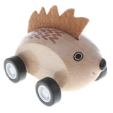 Maxbell Wooden Animal Pull Back Go Vehicles Toy Playset Kids Toddlers Gift Hedgehog