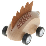 Maxbell Wooden Animal Pull Back Go Vehicles Toy Playset Kids Toddlers Gift Hedgehog