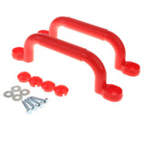 Maxbell Pair of Safety Nonslip Handle Mounting Screws Swing Activity Games Red