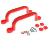 Maxbell Pair of Safety Nonslip Handle Mounting Screws Swing Activity Games Red