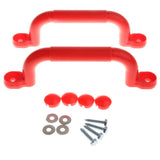 Maxbell Pair of Safety Nonslip Handle Mounting Screws Swing Activity Games Red