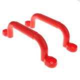 Maxbell Pair of Safety Nonslip Handle Mounting Screws Swing Activity Games Red