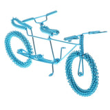 Maxbell Hand Made Metal Craft Bicycle Model Toy Office Desk Home Decor Blue
