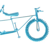 Maxbell Hand Made Metal Craft Bicycle Model Toy Office Desk Home Decor Blue