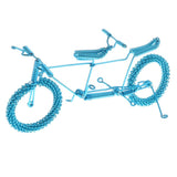Maxbell Hand Made Metal Craft Bicycle Model Toy Office Desk Home Decor Blue