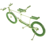 Maxbell Hand Made Metal Craft Bicycle Model Toy Office Desk Home Decor Green