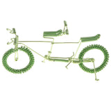 Maxbell Hand Made Metal Craft Bicycle Model Toy Office Desk Home Decor Green