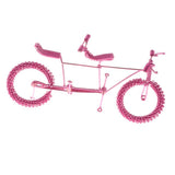 Maxbell Hand Made Metal Craft Bicycle Model Toy Office Desk Home Decor Pink