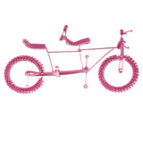 Maxbell Hand Made Metal Craft Bicycle Model Toy Office Desk Home Decor Pink