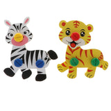 Maxbell Tiger Zebra Animal Assemble Set - Construction Puzzle Screw Nut Building Toy