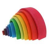 Maxbell Colorful Wooden Rainbow Blocks Stack Tunnel Stacking Game Toys Kids Children