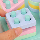 Maxbell Wooden Geometric Blocks Column Shape Sorter Kids Learning Toy - Square
