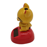 Maxbell Solar Powered Lucky Cat Dancing Ornament Flip Flap Toy Home Decor Golden