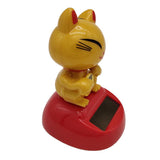 Maxbell Solar Powered Lucky Cat Dancing Ornament Flip Flap Toy Home Decor Golden