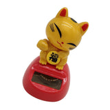 Maxbell Solar Powered Lucky Cat Dancing Ornament Flip Flap Toy Home Decor Golden
