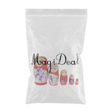 Maxbell 5PCS Russian Nesting Doll Babushka Matryoshka Dolls Hand Painted Red